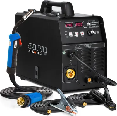 Produktbild von Spartus EasyMIG 200 - 200A 3 in 1 MIG MAG Schweißgerät Schutzgas und Fülldraht mit Synergie und Induktivität - WIG MMA