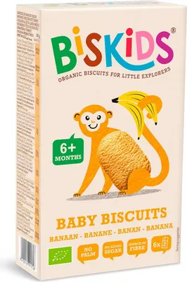 CIASTECZKA BANANOWE OD 6 MIESIĄCA BIO 120 g - BISKIDS