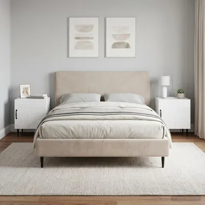 Immagine prodotto di Maison Exclusive - Comodini, set di 2 pezzi, bianco lucido, 43 x 34,5 x 50 cm