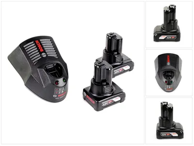 Produktbild von Bosch Starter-Set 12V mit 2x 6,0Ah Akkus + Schnellladegerät