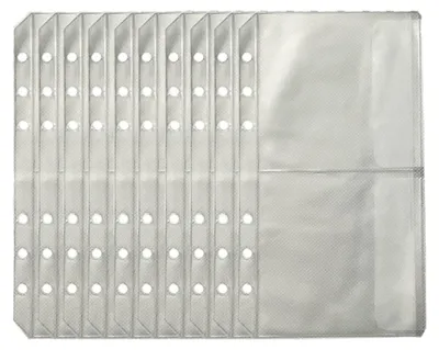 Produktbild von INF A6 6-Loch abnehmbare Loseblatt-Taschen Transparentes PP 10 Stück