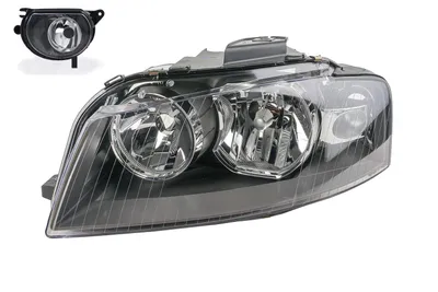 Obrázok produktu pre Johns, Halogénové svetlomety vhodné pre Audi A3 8P 05/03-07/08 H7 H7 Li. Vodič + hmlovka 8P0941003K 8P0941003A 8P0941699A
