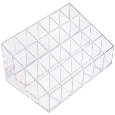 Aufbewahrungsbox, 24 Fächer, transparent, Kunststoff, 9,5x14,3 cm