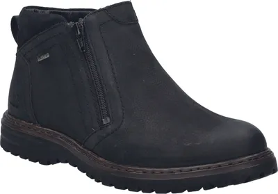 A single black boot is shown against a white background.