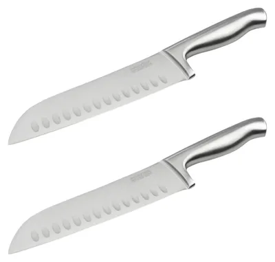 Image de Ensemble de 2 Couteaux de cuisine Santoku lame de 18 cm Nirosta Star