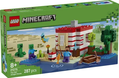 Zdjęcie produktu dla LEGO Minecraft Dom TNT w dżungli, Zestaw do budowania, 8 lat(a), Plastik, 287 szt., 494 g