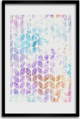 Produktbild von Bild - Bilderrahmen - 40 cm x 60 cm - MDF - Rahmen - Wandkunst - Bunte Blätter