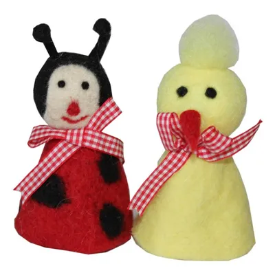 Produktbild von Eierwärmer 2er Set Marienkäfer Küken Eier Eierbecher Frühstück Küche Eierbecher
