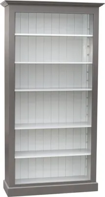 Produktbild von Casa Padrino Landhausstil Bücherschrank Grau / Weiß 109 x 39 x H. 210 cm - Wohnzimmermöbel im Landhausstil