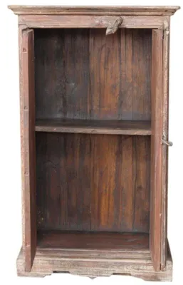 Produktbild von Vintage Beistellschrank, Kommode, Nachttischschrank, Flurschrank - Modell 106, Braun, Holz, 104*63*29 cm, Kleine Schränke