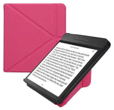 Produktbild von kwmobile Schutzhülle für Kobo Libra H2O Hülle - Kunstleder Case - eReader Klapphülle mit Auto Sleep Funktion - Cover mit Ständer - Neon Pink