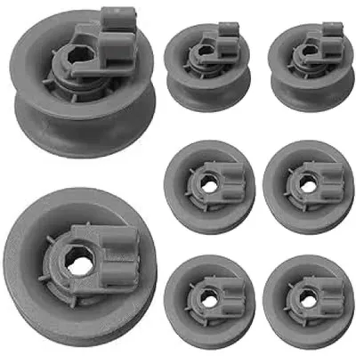 Produktbild von 8 Rollen für Spülmaschinenkorb, 30mm Spülmaschinen Rollen, Rollen für Geschirrspüler Oberkorb, Korbrollen Geschirrspüler für Oberkorb in Bosch,Siemens, Neff, BekoSpülmaschine []