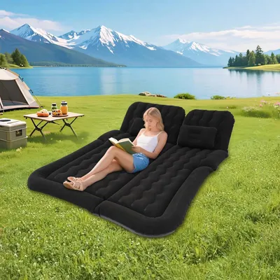 Produktbild von Aufblasbare Auto Luftmatratze - SUV Reisebett - 2 Kissen - Kunststoff - Für Camping Und Garten