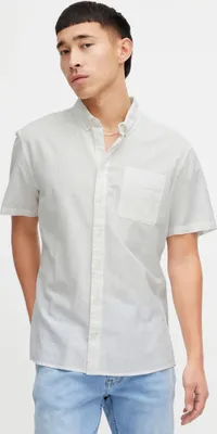 Produktbild von Blend He BHShirt Herren Kurzarmhemd Hemd Herrenhemd Button-Down-Kragen 70% Baumwolle, 30% Leinen regular fit