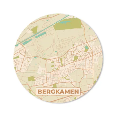 Produktbild von MuchoWow® Mauspad Mousepad Bergkamen - Jahrgang - Karte - Stadtplan 30x30 cm - Mousepads - Maus Mat - Pad - Mausunterlage - Tischunterlage - Schreibtischmatten