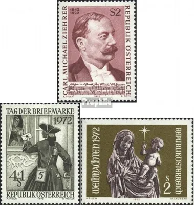 Produktbild von Briefmarken Österreich 1972 Mi 1403,1404,1405 (kompl.Ausg.) postfrisch Sondermarken
