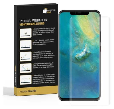 Produktbild von 4x Panzerfolie für Huawei Mate 20 Pro HYDROGEL FULL-COVER DisplayschutzHD KLAR