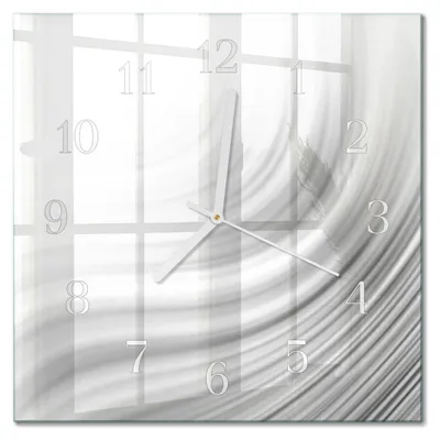 Produktbild von Tulup Glasuhr Wanduhr Küchenuhr Echt-Glas 30x30 cm Modern Dekorativ Geräuschlos Weiße Zeiger - Abstraktion
