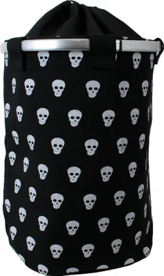 Produktbild von teprovo Wäschekorb 60L Wäschesammler XXL Schmutzwäsche Korb schwarz Skull Optik
