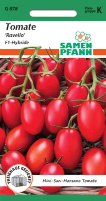 Produktbild von Tomate Mini-San Marzano Ravello F1 | San Marzano Tomatensamen von Samen Pfann