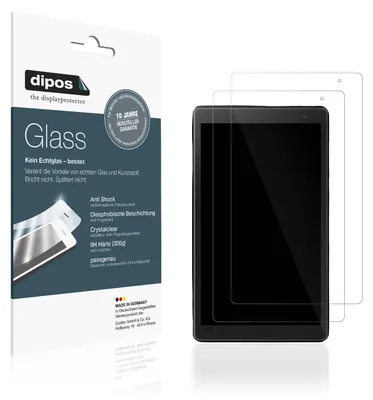Produktbild von 2x Schutzfolie für Pritom P7 7 Zoll - Anti-Shock 9H Folie dipos Glass Kunststoffglas