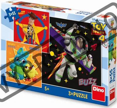 Produktbild von Dinotoys Dino-Puzzle – Disney Toy Story – 3 x 55 Teile