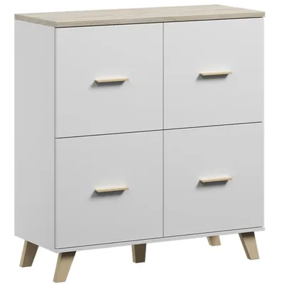Obrázok produktu pre Komoda LOTAR 110 4D briliantovo biela / dub sonoma
