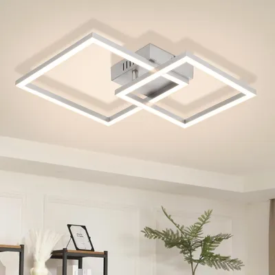 Produktbild von ZMH Deckenleuchte LED Deckenlampe Küche 20W Silber Schlafzimmerlampe 4000K Neutralweiß Küchenlampe Drehbar Design für Schlafzimmer Büro Wohnzimmer