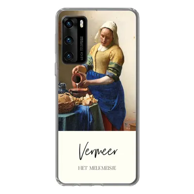 Produktbild von MuchoWow® Handyhülle Schutzhülle Hülle für Huawei P40 Kunst - Milchmädchen - Vermeer Silikon Softcase Handy Hülle - Handytasche