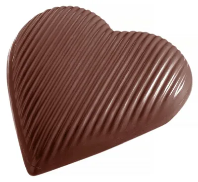 Image de Moule à chocolat - cœur rayé
