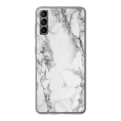 Produktbild von MuchoWow® Handyhülle Schutzhülle Hülle für Samsung Galaxy S21 Plus Marmor - Stein - Weiß - Grau - Schwarz - Marmoroptik Silikon Softcase Handy Hülle - Handy-Tasche