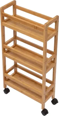 Zdjęcie produktu dla Wąski regał łazienkowy na kółkach, 3 półki KLUK, 76 cm