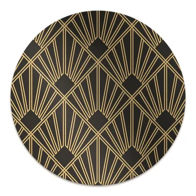 Produktbild von Rundmatte - Stuhlunterlage Bürostuhlunterlage - Rund Ø 100 cm - Bodenmatte - Fußmatte - Art Deco-Stil