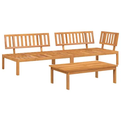 Produktbild von 3-tlg. Garten-Sofagarnitur aus Paletten Massivholz Akazie