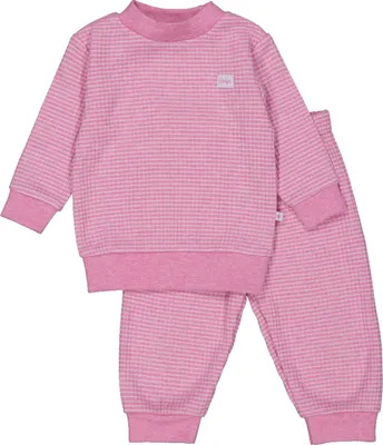 Produktbild von Feetje Waffel Pyjama, Rosa meliert, Gr. 56 | Baby Markenkleidung
