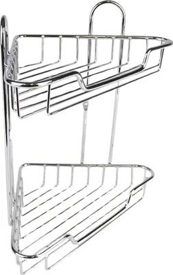 Produktbild von Eckregal Escala, verchromt, 2 Böden