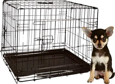 Produktbild von Hundekäfig 48cm Drahtkäfig Hund Transport Box Kleintier Käfig Gitterbox Haustier
