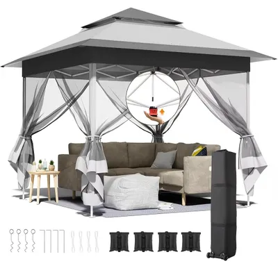 Immagine prodotto di Gazebo da giardino - Pergola - Tenda per feste - Pergola - Tenda da sole per giardino - 3,3 x 3,3 m - Protezione UV 50+