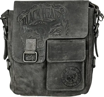 Produktbild von Jack's Inn 54 Black Bad Ass Lederumhängetasche M – 28x28x10cm, 8 Fächer