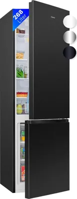 Produktbild von Bomann KG 7353, 268 l, SN-T, 3,2 kg/24h, C, Fresh Zone Fach, Schwarz, Edelstahl