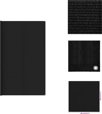 Obrázek produktu pro vidaXL Stanový koberec 400x400 cm Black HDPE - Příslušenství ke stanům