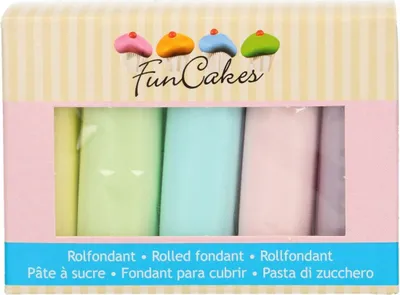 Produktbild von Funcakes Rollfondant Multipack Pastel 5x100g
