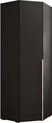 Produktbild von MEBLE KRYSPOL Inova 1 Eckschrank, 236,7x81,7x47cm - Schwarz, Gold