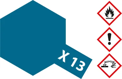 Produktbild von X-13 Metallic Blau glaenzend - 23ml Acrylstreichfarbe wasserlöslich Tamiya 300081013