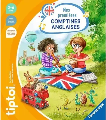 Obrázek produktu pro Tiptoi Interaktivní kniha, Ravensburger Moje první anglické rýmy, elektronická vzdělávací hra, od 3 let