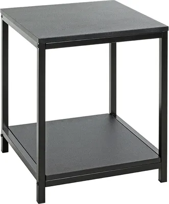 Produktbild von Beistelltisch >52572< in schwarz, MDF, Metall - 40x50x40cm (BxHxT)