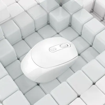 Zdjęcie produktu dla Mysz z czułością 1600 dpi, łącznością Bluetooth i bezprzewodową, do komputerów stacjonarnych, laptopów i komputerów Mac, biała