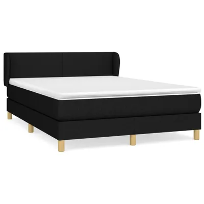Produktbild von vidaXL Boxspringbett mit Matratze Schwarz 140x200 cm Stoff