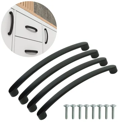 Produktbild von 4x Möbelgriff CLA, Schwarz, 160 mm, inkl. Schrauben