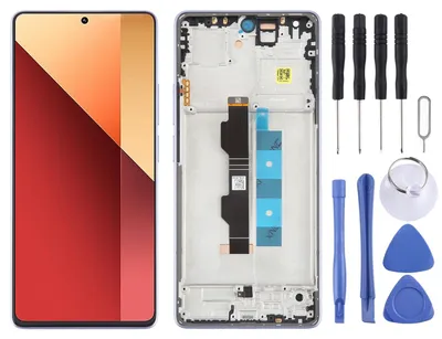 Obrázok produktu pre Kompletná jednotka displeja AMOLED pre Xiaomi Poco M6 Pro 4G s rámom, fialová